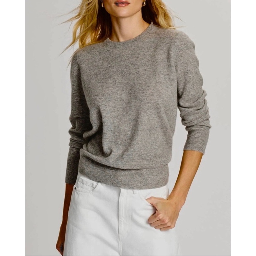 Naadam The Original Cashmere Sweater Gray Crew Quiet Luxury Old Money
